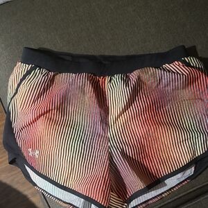 Under Armour Women's Rainbow Stripe Athletic Shorts